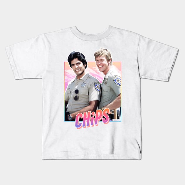 CHiPs - 80s tv Kids T-Shirt by PiedPiper